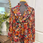 Womens Umgee Floral Blouse Medium EUC