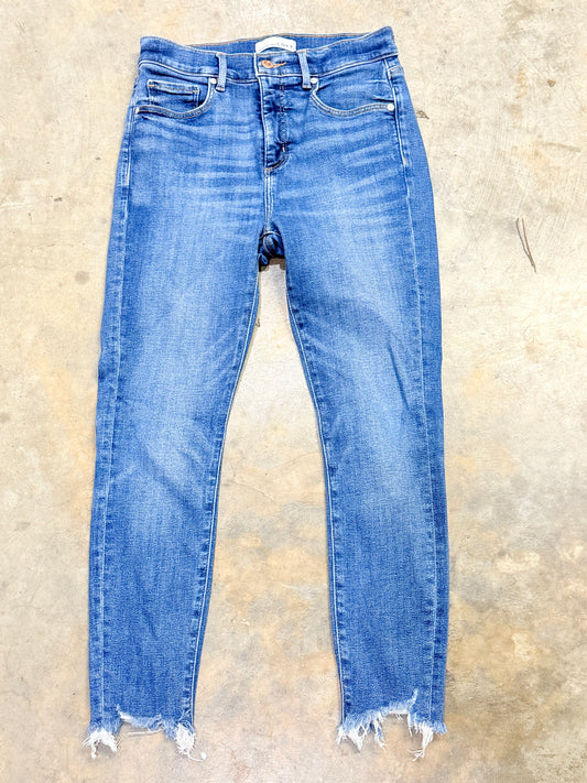 Womens Loft Fringe Skinny Jeans Size 4 EUC