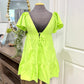 Womens Olivaceous Peplum Dress Medium EUC