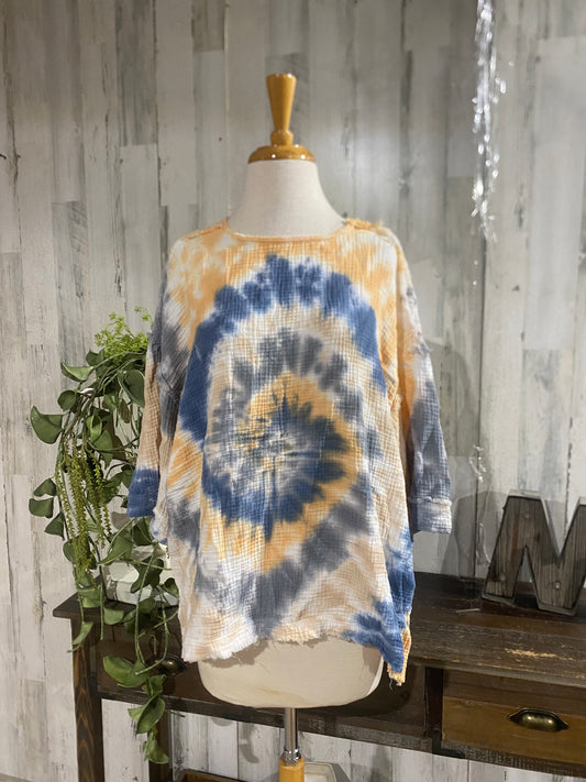 Womens Easel Tie Dye Top Sz Medium