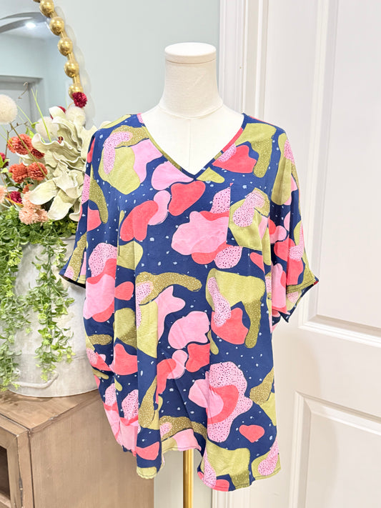 Womens Jodifl Leopard Blouse Medium EUC