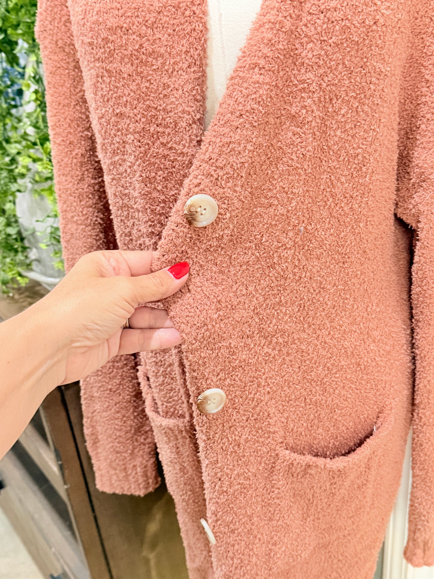 Womens Blakely Fuzzy Cardigan PS EUC