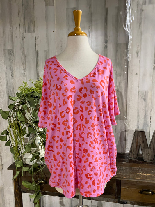 Womens Entro Leopard Top Sz Medium