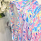Womens Chicsoul Flutter Sleeve Blouse 1X EUC