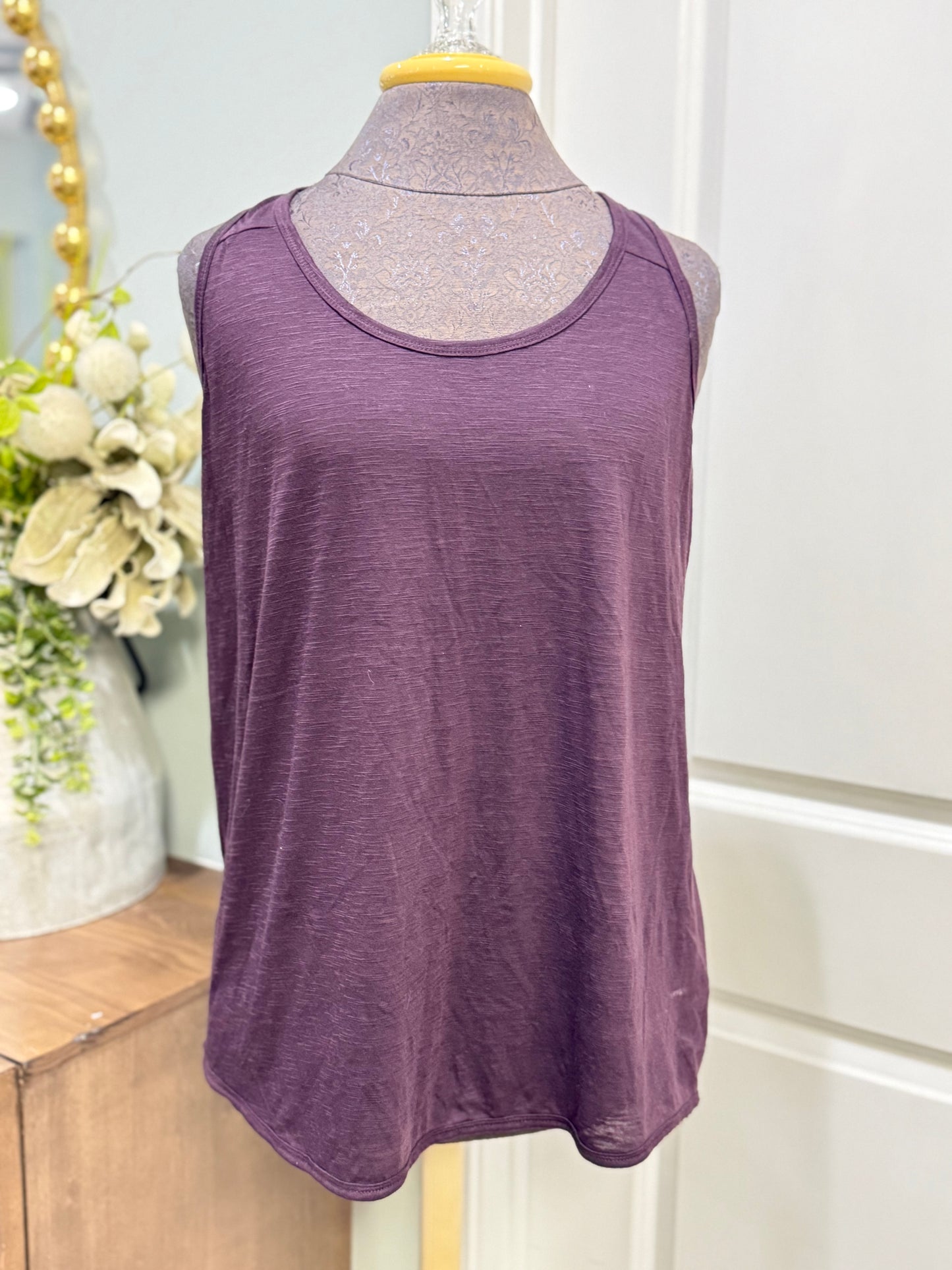 Womens Balance Collection Plum Tank XL EUC