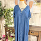 Womens Lucky Brand Denim Midi Dress 2X GUC