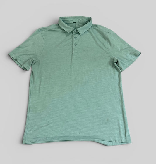 Mens Green Lululemon Collard Shirt Medium EUC