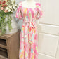 Womens Smocked Maxi Dress Medium EUC