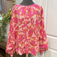 Womens Floral Button Down Blouse XXL