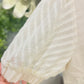 Womens Cream Puff Sleeve Blouse XL EUC