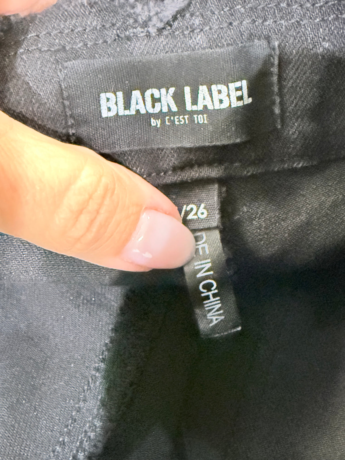Womens Black Label Black Skinny Jeans 5/26 EUC