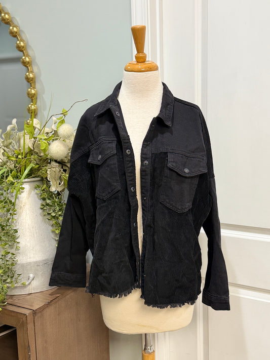 Womens BBJ Black Denim Jacket Size Mwsium