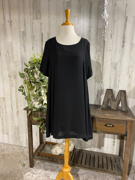 Womens Zoa New York Basic Black Dress Sz Large