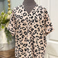 Womens Jodifl Leopard Blouse Small EUC