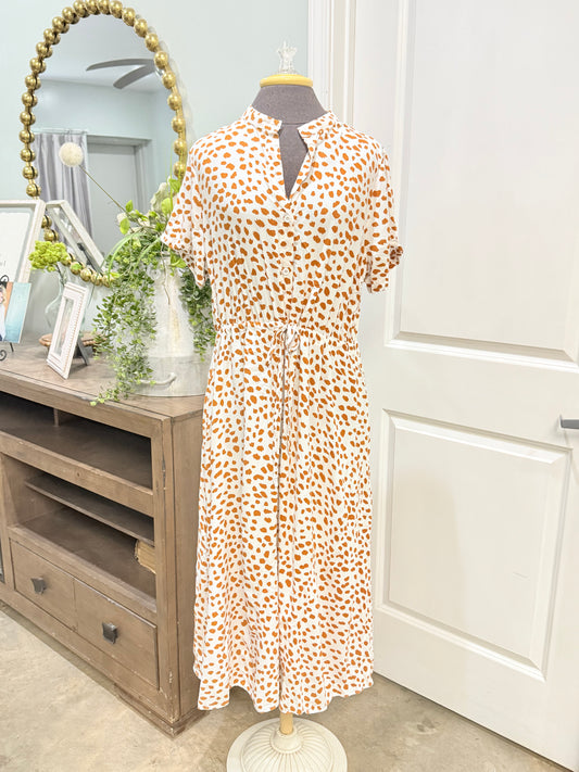 Womens Leopard Dress XL EUC