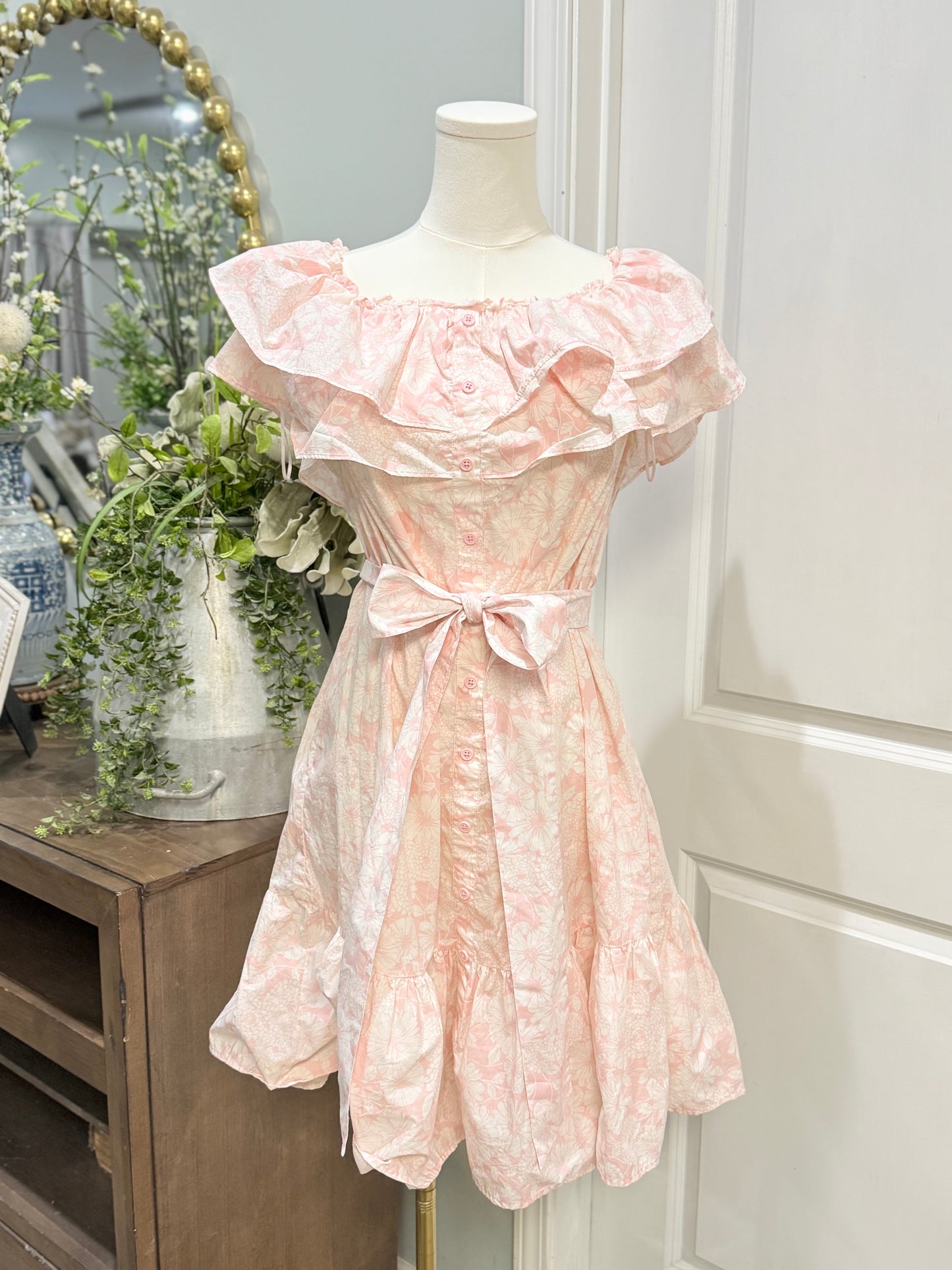Womens Lisa Marie Fernandez Floral Dress Large EUC Retails for $500+
