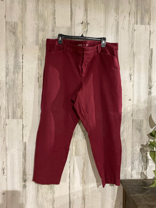 Womens Old Navy Maroon Pants 20