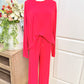 Womens Red Comfrt Lounge Set Large EUC