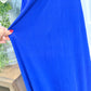 Womens Royal Blue Pleated Maxi Dress Medium EUC