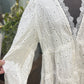 Womens White Eyelet Dress 1X EUC