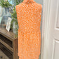 Womens Orange Leopard Tunic Small EUC