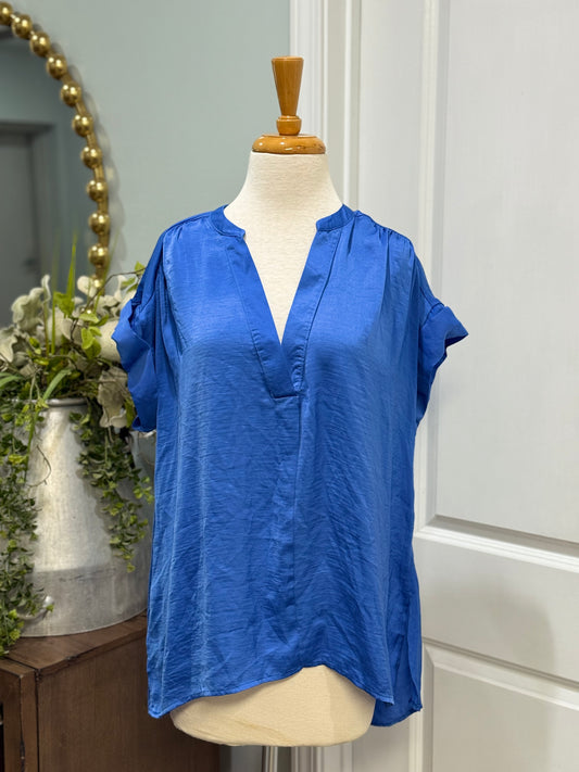 Womens Glam Satin Blouse Size Medium