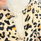 Womens Entro Leopard Peplum Blouse Large *Flaw* GUC