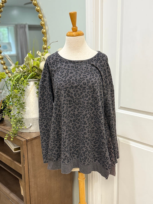 Womens Z Supply Leopard Blouse Size Medium