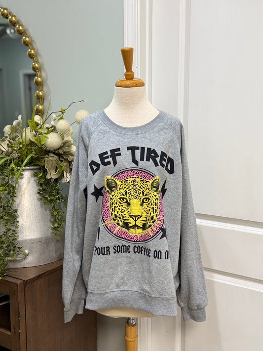 Womens Def Tired Sweatshirt Size 1X