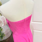 Womens Pink Scalloped Party Dress Large EUC