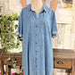 Womens True Craft Denim Midi Dress 3X GUC