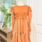 Womens &Merci Orange Dress Large EUC
