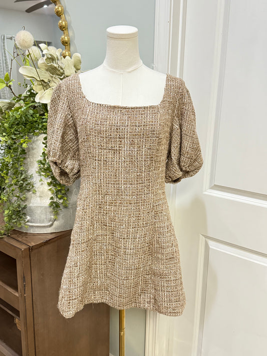 Womens Urban Daizy Tweed Mini Dress Large NWT