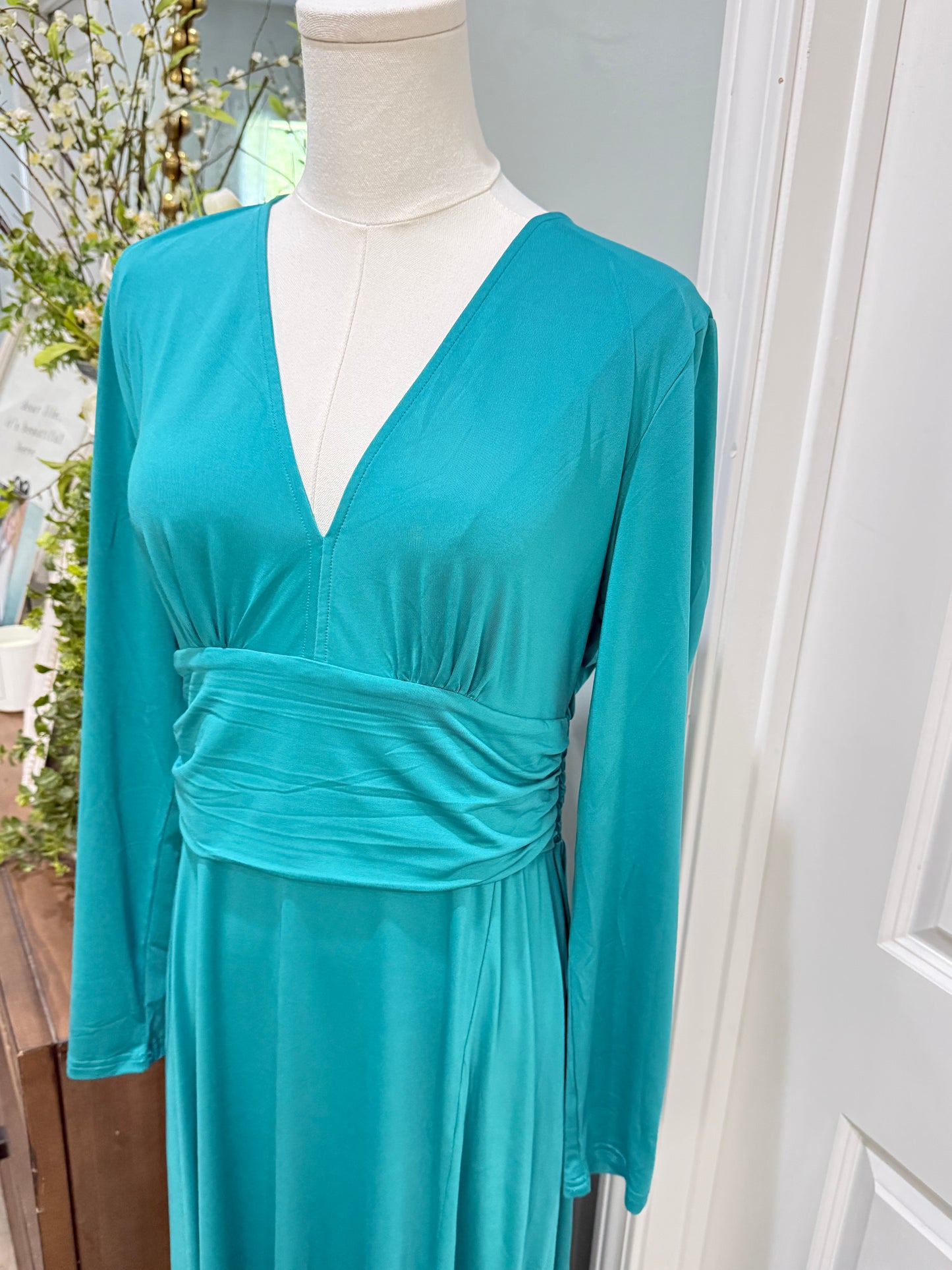 Womens Anrabess Green Maxi Dress Large NWT