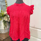 Womens Crown & Ivy Smocked Neck Blouse Medium EUC