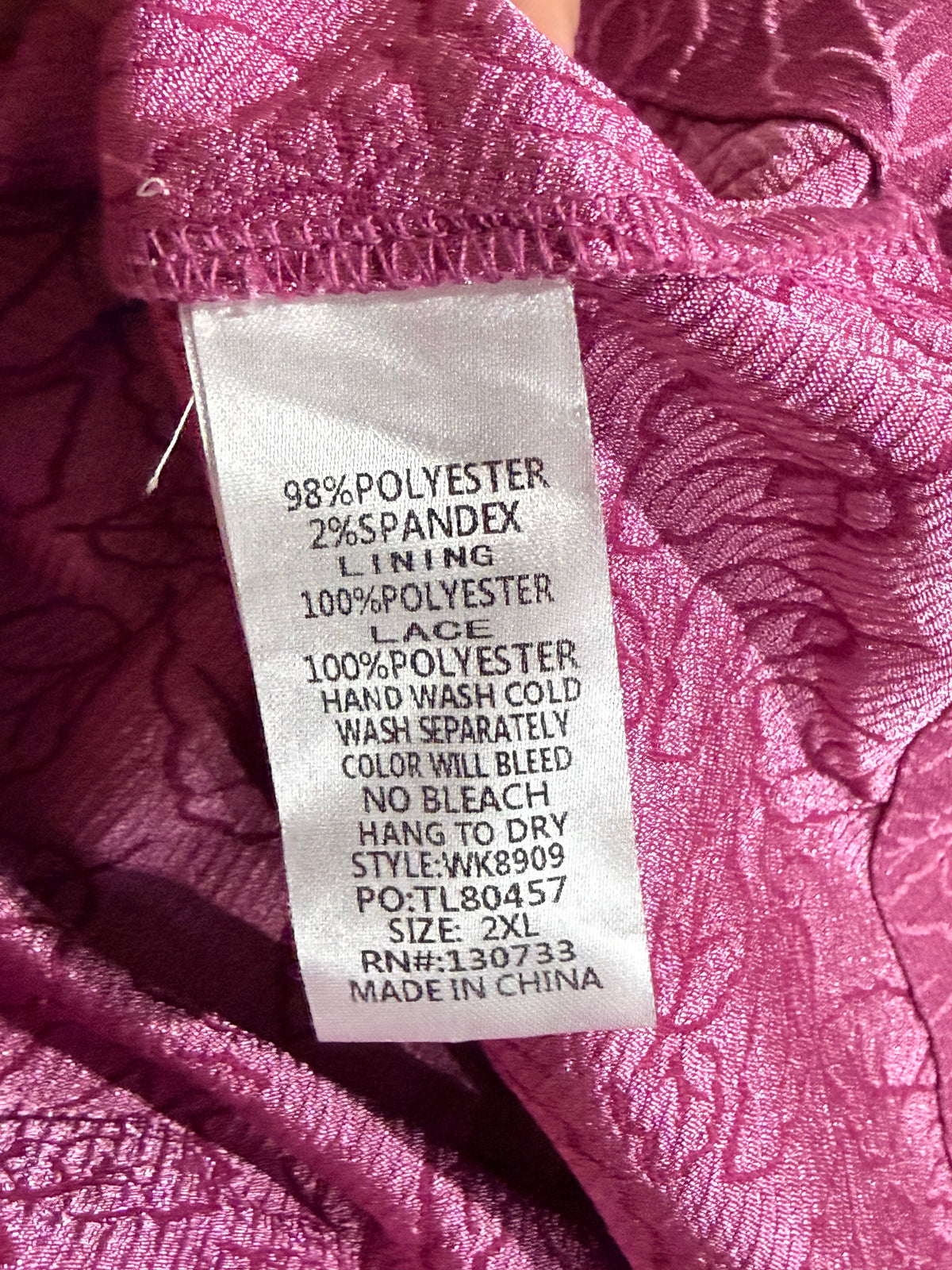 Womens Umgee Mauve Eyelet Dress 2XL EUC