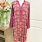 Womens Burgundy Embroidered Tunic Large EUC