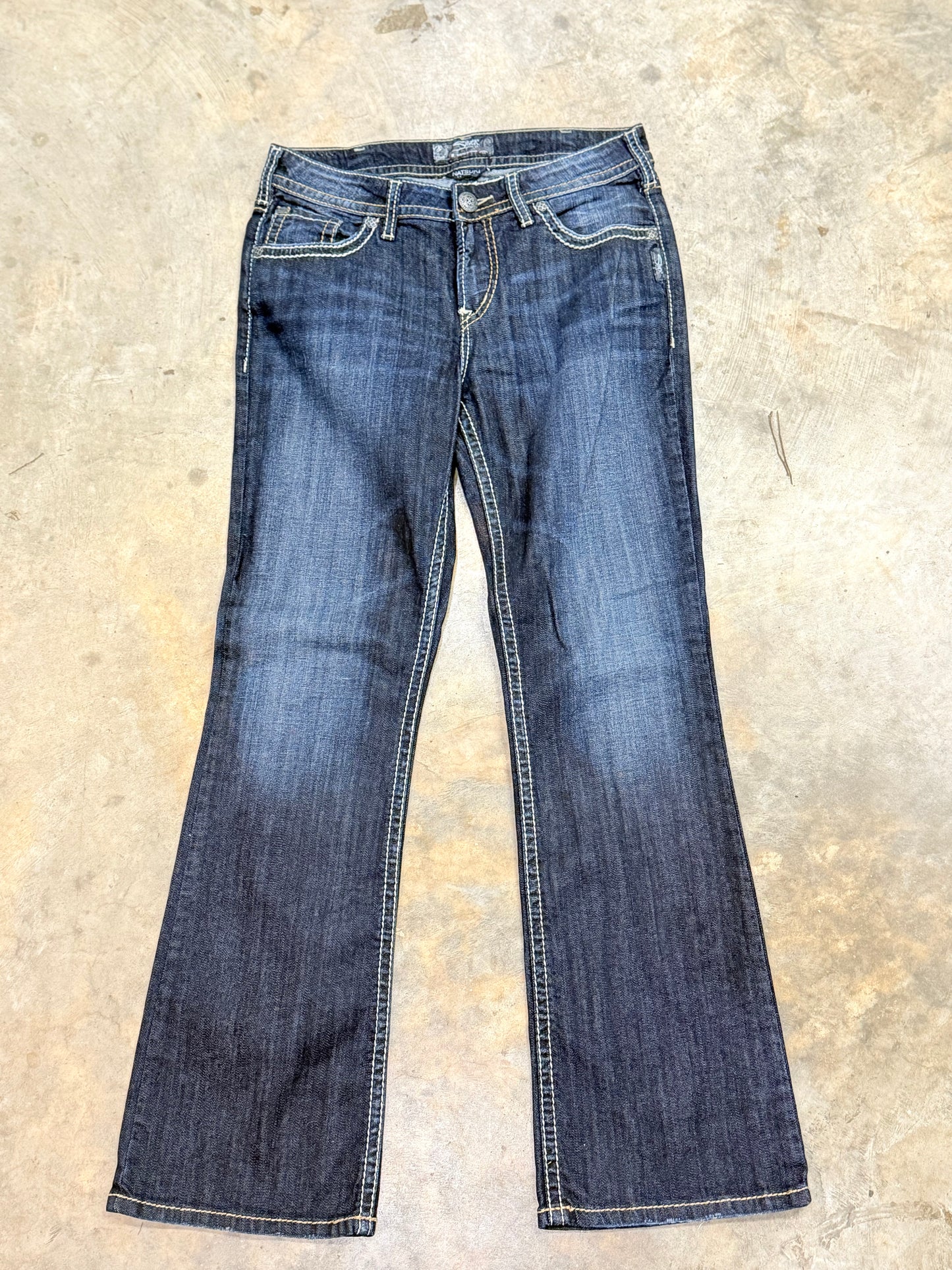 Womens Natsuki Silver Jeans Size 30x31 EUC