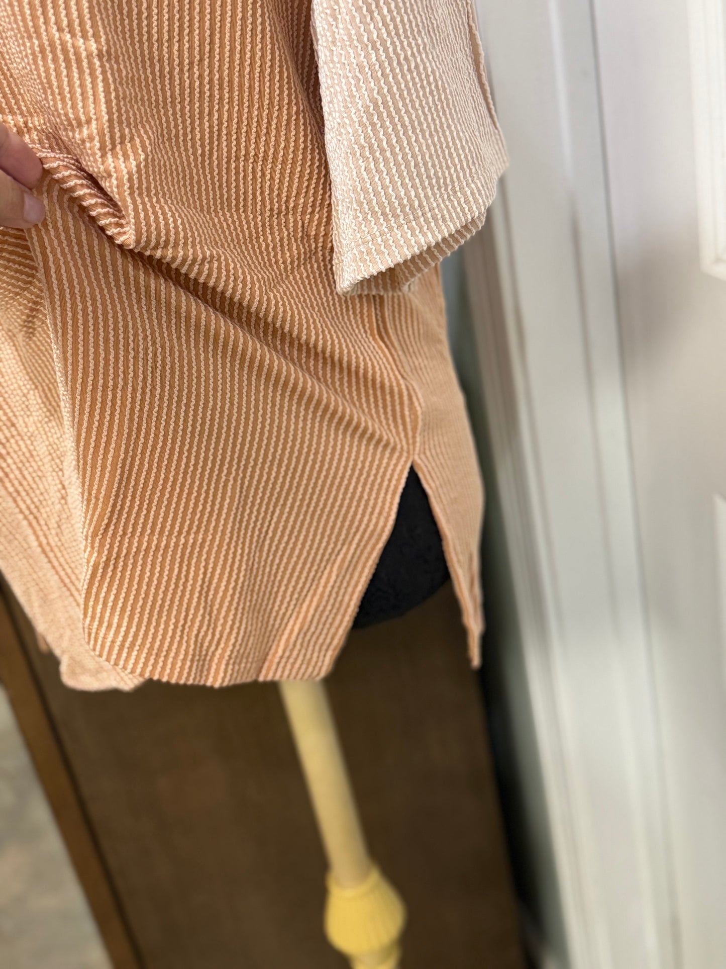 Womens Ribbed Blouse Large NWOT