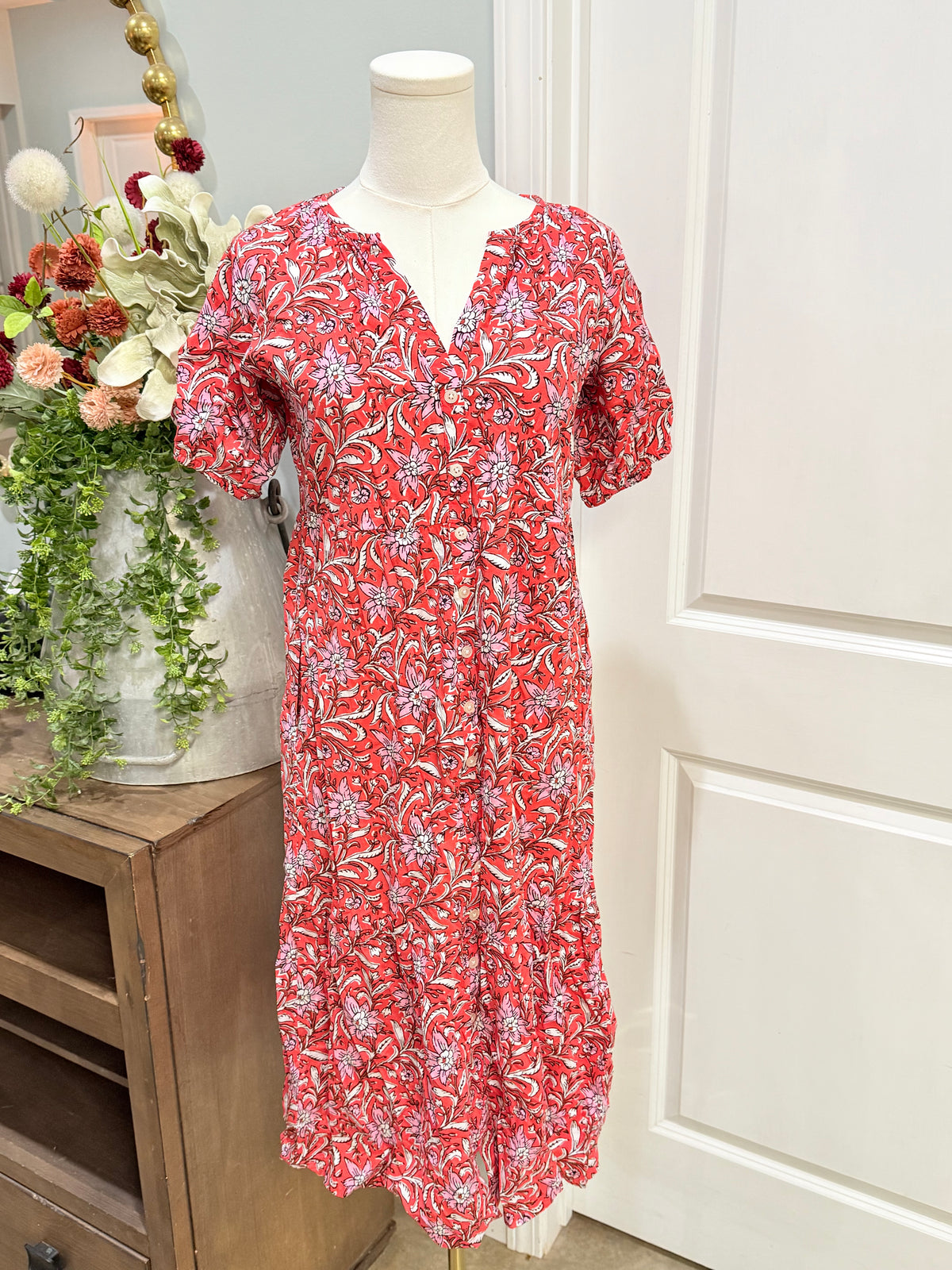 Womens Loft Button Down Dress Small Petite EUC