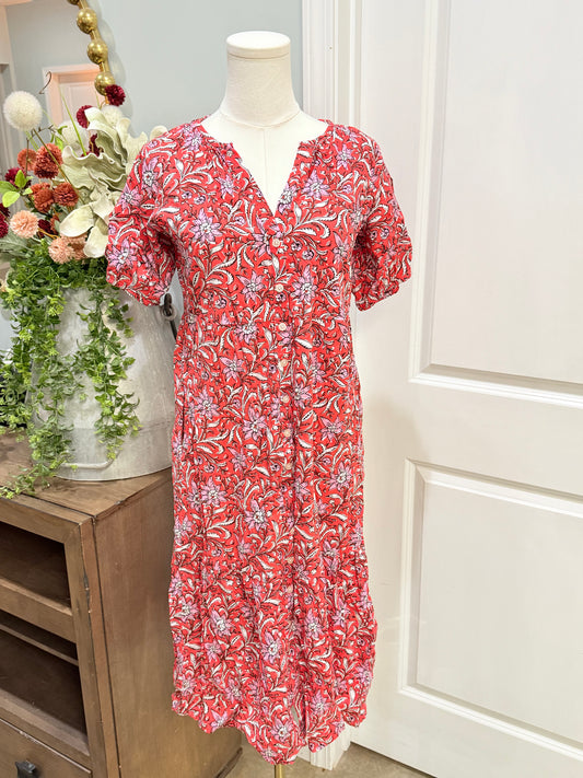 Womens Loft Button Down Dress Small Petite EUC