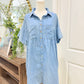 Womens ODDI Denim Dress Large EUC