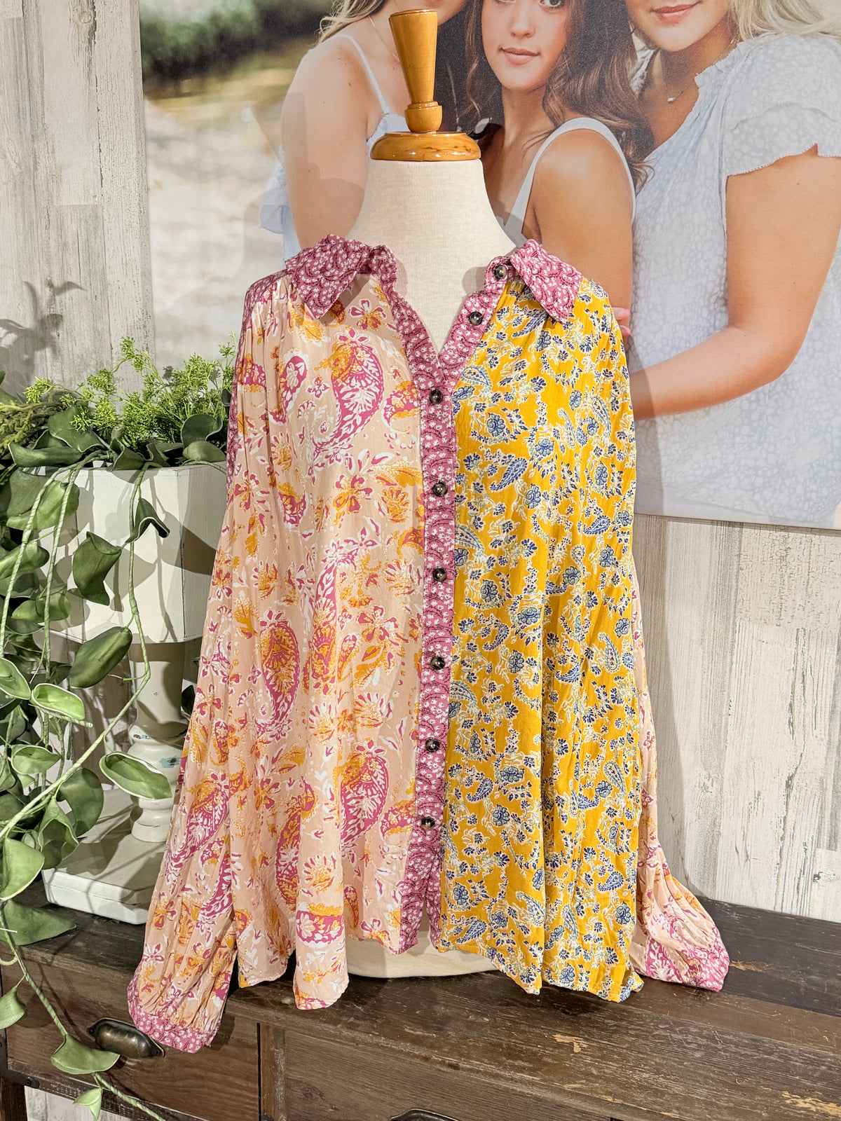 Womens Davi & Dani Floral Blouse 2XL EUC