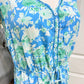 Womens Green & Blue Floral Maxi Dress Large EUC