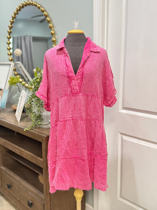 Womens Umgee Gauzy Dress 1XL NWT