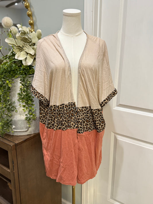Womens Umgee Leopard Cardigan M/L EUC