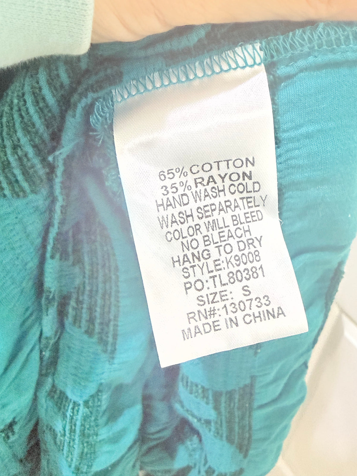 Womens Umgee Green Cotton Dress Small EUC