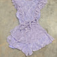 Womens Lavender Eyelet Romper Small EUC