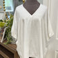 Womens Satin White Leopard Blouse 1X EUC
