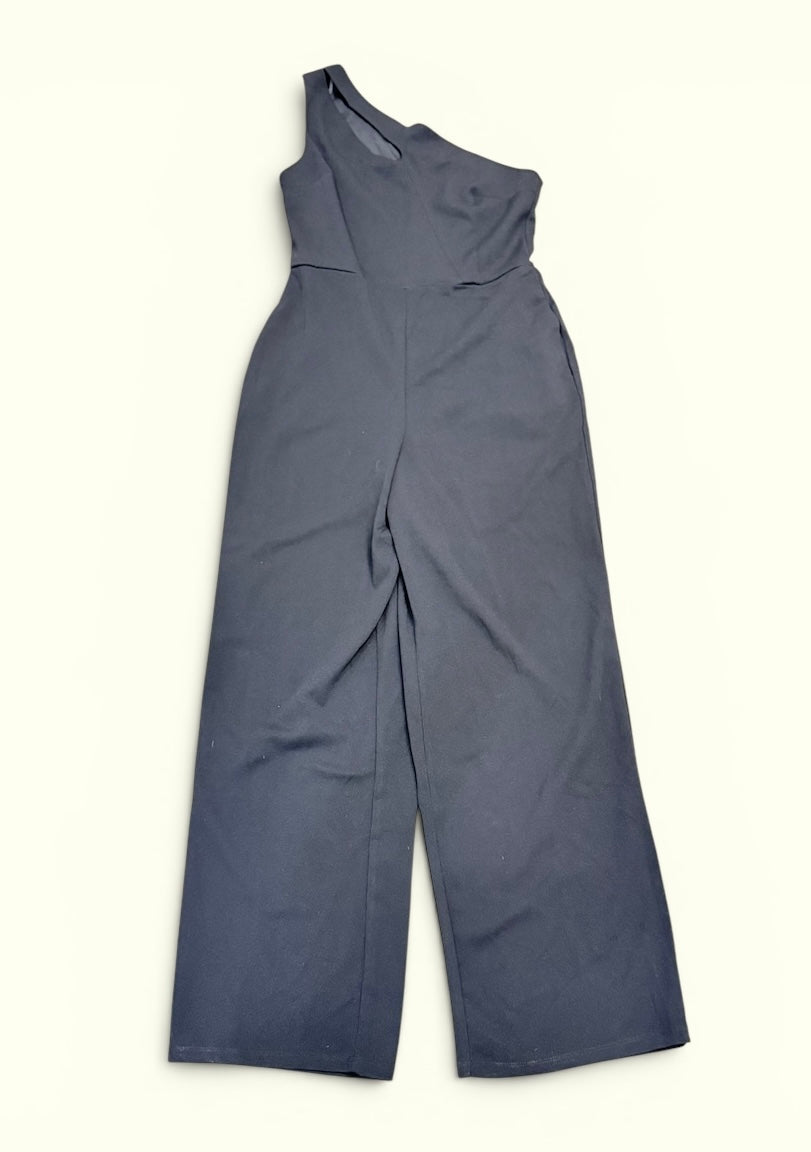 Womens Black One Shoulder Jumpsuit Large
